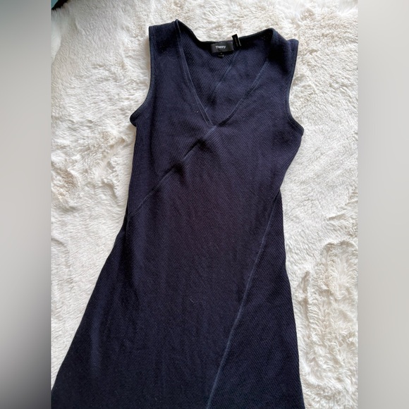 Theory Navy Sleeveless V-Neck Maxi Dress - Picture 10 of 10